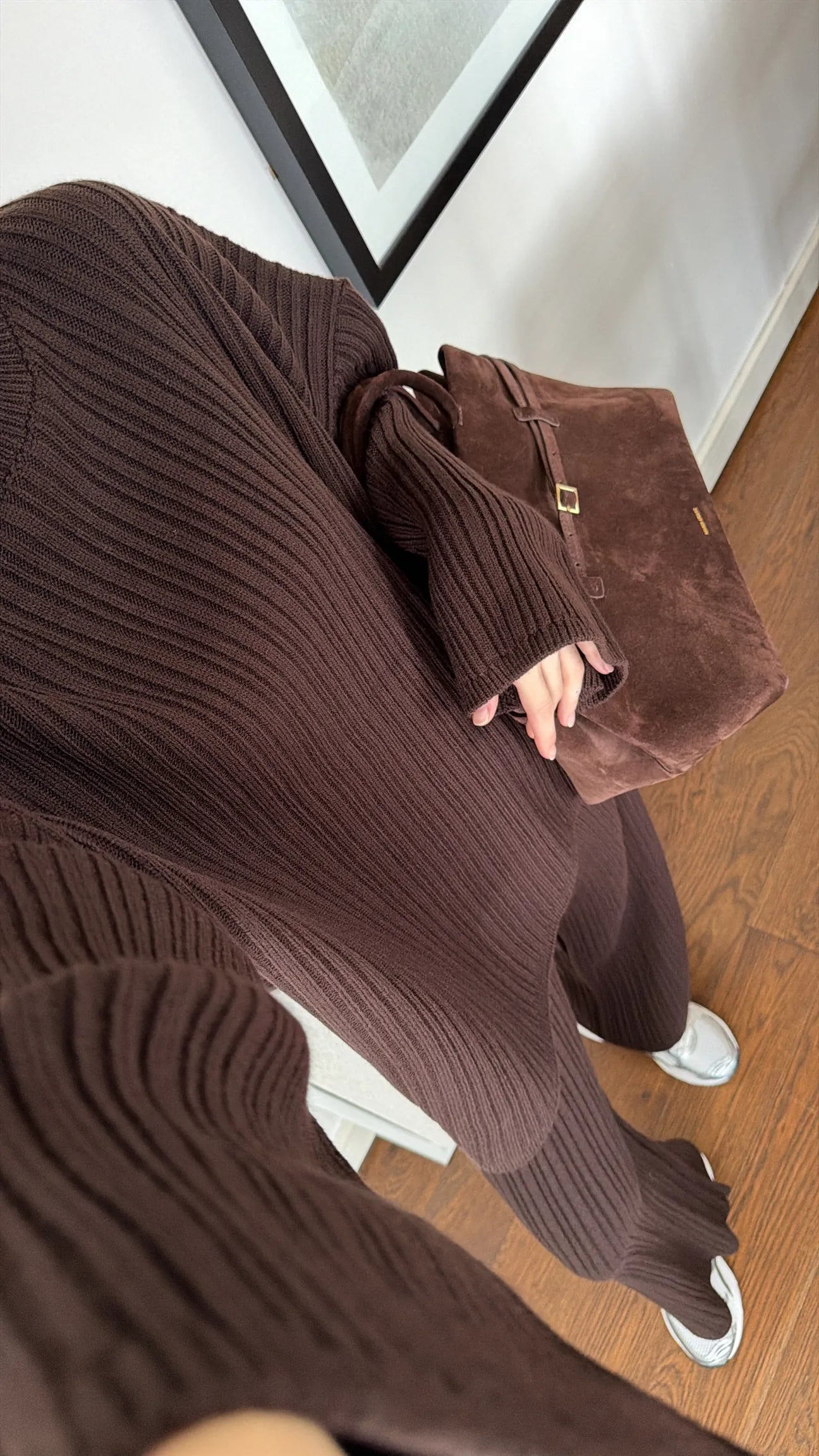 Ensemble maille côtelée